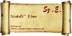Szabó Elma névjegykártya