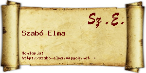 Szabó Elma névjegykártya